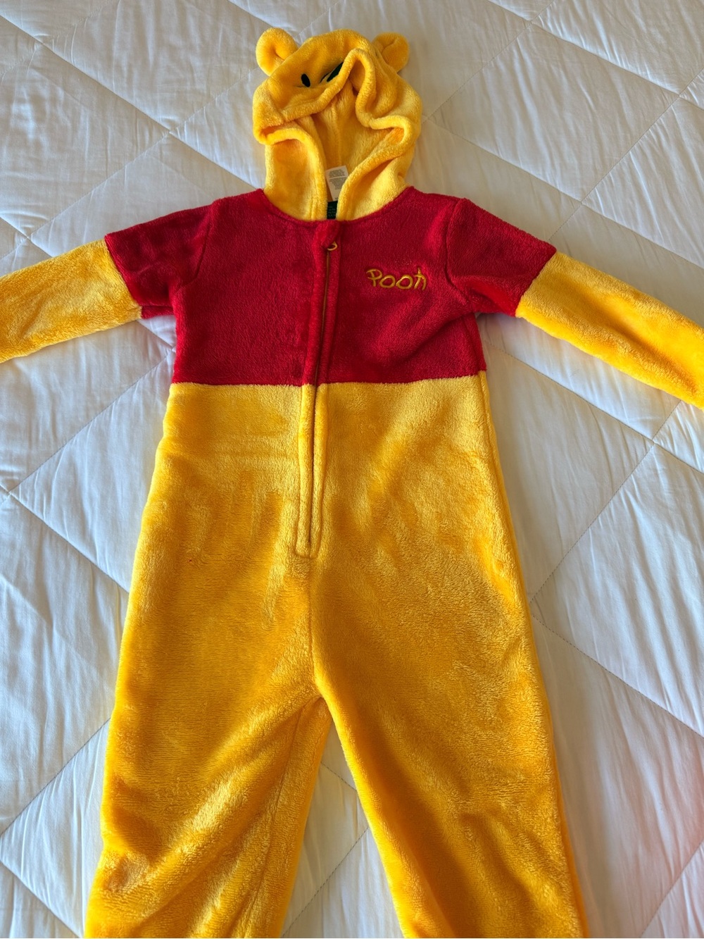 Winnie the Pooh Yellow and Red Fleece Kids One-Piece